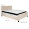 Flash Furniture Full Platform Bed Set, Beige HG-BMF-18-GG - alternate 3